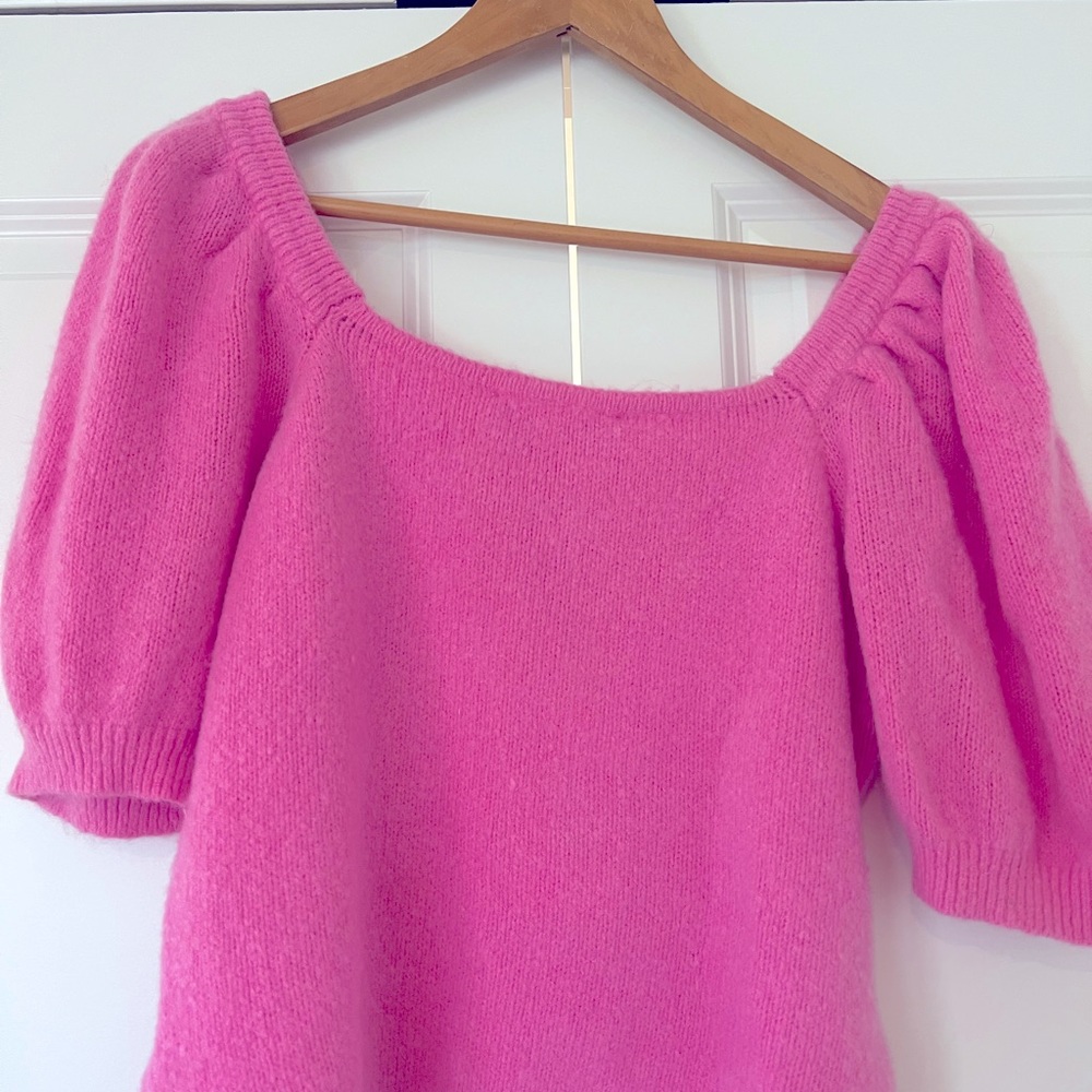 Short sleeved puffy sleeved sweater- English Factory - Picture 2 of 6